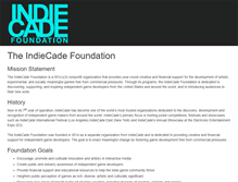 Tablet Screenshot of indiecade.org